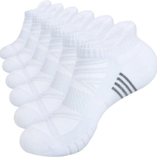 Mens Socks,6 Pairs Anti-Blister Cushioned Breathable Cotton Athletic Ankle Running Sports Women Sock