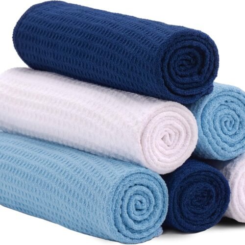 Microfiber Gym Towels, Yoga Towel for Home and Gym Bag, 16 Inch x 27 Inch, 6 Pack