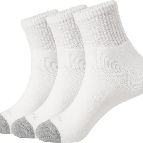Men's Athletic Ankle Socks 3/8 Pairs Thick Cushion Running Socks for Men&Women Cotton Socks 6-9/9-12/12-15