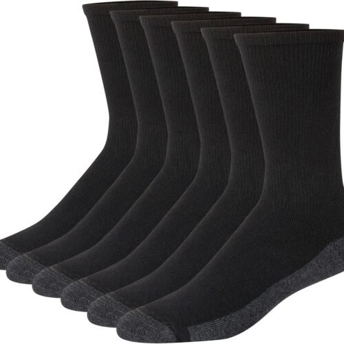 mens Max Cushioned Crew Socks, Moisture-wicking With Odor Control, Multi-packCrew Sock
